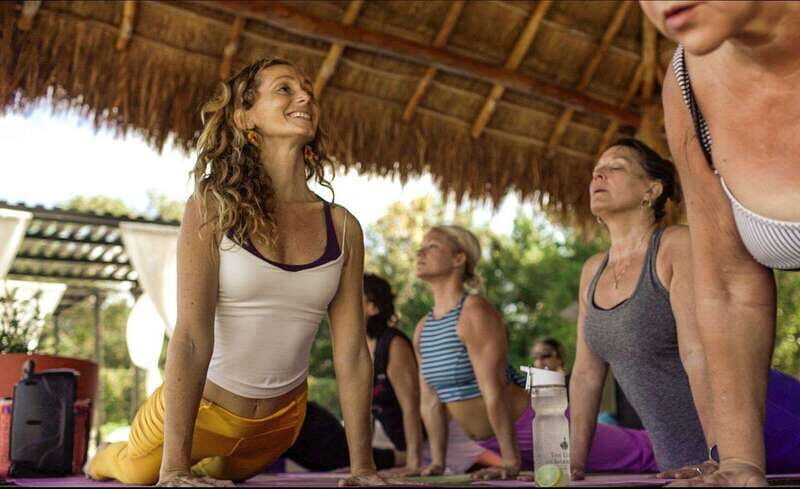 1 day of yoga with bike tour to the Cozumel cenote - Key Points