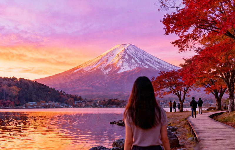 12:30 Departure - Mount Fuji with free dinner set - Kawaguchiko, Oishi Park, Oshino Hakkai, Illumination tour - The details that matter most