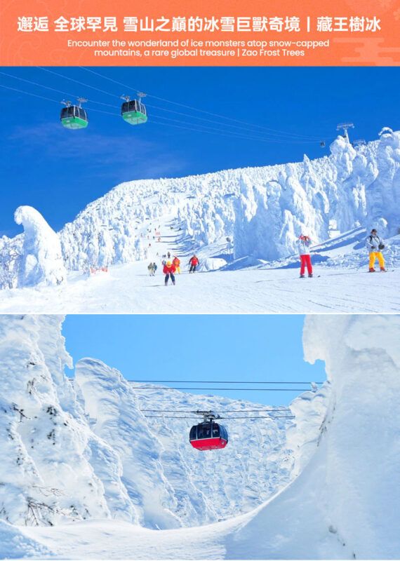 2-Day Tour: Zao Ropeway, Ginzan Onsen, Fox Village, Okurayama (Hotel Breakfast, Dinner) - Zao Ropeway: the winter spectacle at the heart of the trip