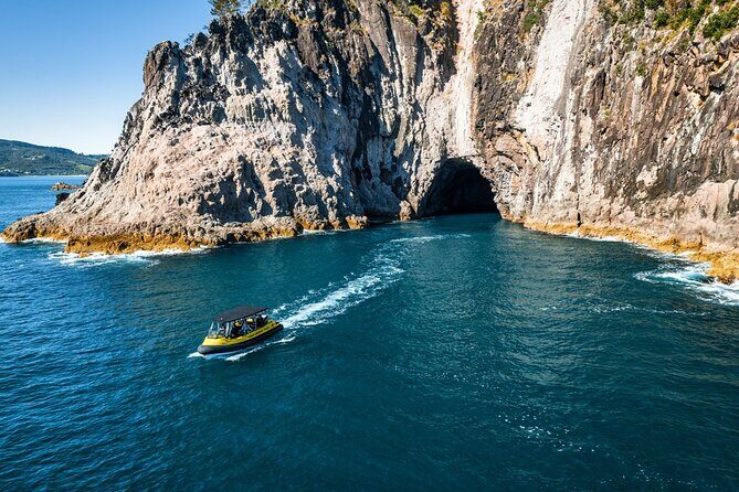 2 Hour Cathedral Cove and Volcanic Coast Cruise with Shade Canopy - Key Points