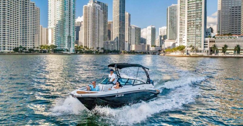 27 Feet Monterey Breathtaking Miami Skyline Boat Tour - An Up-Close View of Miami’s Skyline and Millionaire’s Row on a 27 Feet Monterey Boat Tour