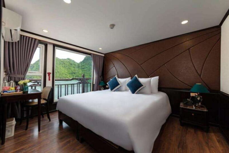 3-Day: Halong bay 5 star cruise cabin balcony - Ninh Binh - Discovering Vietnam’s Natural Wonders: A 3-Day Journey Through Ha Long Bay and Ninh Binh
