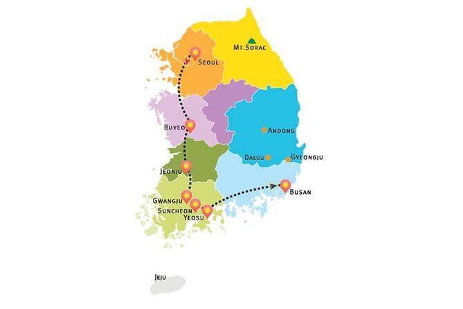3-Day Korea Western course by K-shuttle Tour from Seoul to Busan - Key Points