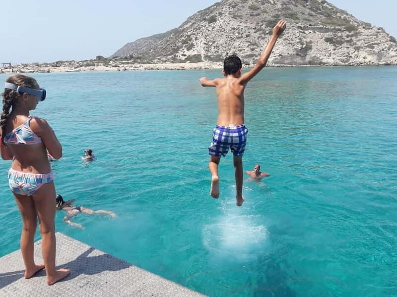 3 Island Cruise to Nisyros, Volcano, St.Antonios, Yali & BBQ - Key Points