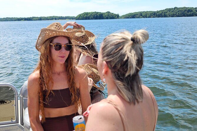 30ft Double Decker Slide Party Pontoon on Percy Priest - 16 max - The Sum Up