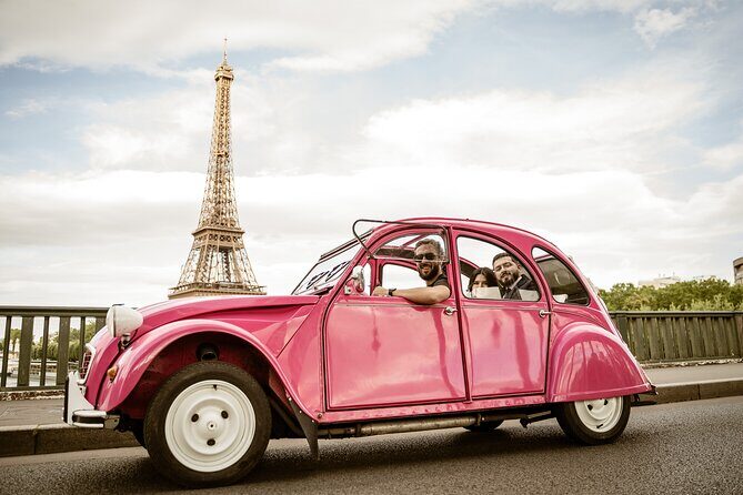 3H Champagne Tour Through Paris by Night in a Pink Citroën 2CV - Key Points