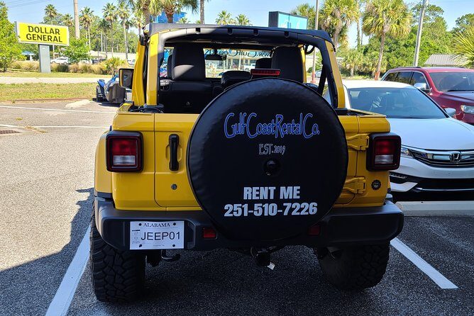 4-Door Convertible Jeep Rental in Orange Beach - FAQs