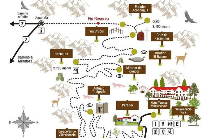 4X4 tour Villavicencio Puente del Inca - Key Points