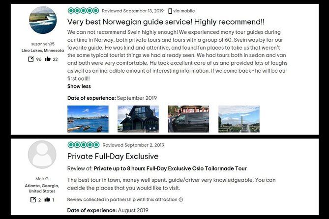 8 hours Full-Day Exclusive Oslo Tailormade Guided Limo Tour - FAQs