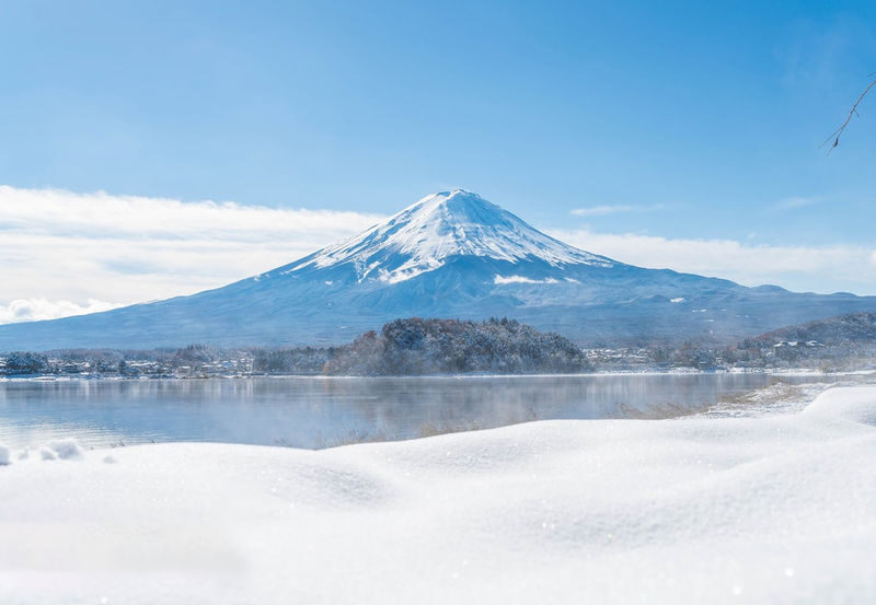 9-person small group tour | Six major photo spots at Mount Fuji | Arakurayama Sengen Park & Hinokawacho Clock Shop & Internet-famous Lawson & Oshino Hakkai & Lake Kawaguchiko & Lake Yamanakako | Departing from Tokyo - Oishi Park: a lakeside finish at Kawaguchiko