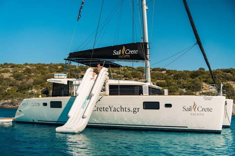 Agios Nikolaos: Sailing Trip Catamaran Lunch and Water Toys - Key Points