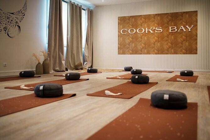 Air-conditioned studio yoga class at Cooks Bay Hotel and Suites - A Calm Pause in Paradise: Yoga at Cooks Bay Hotel and Suites in Moorea