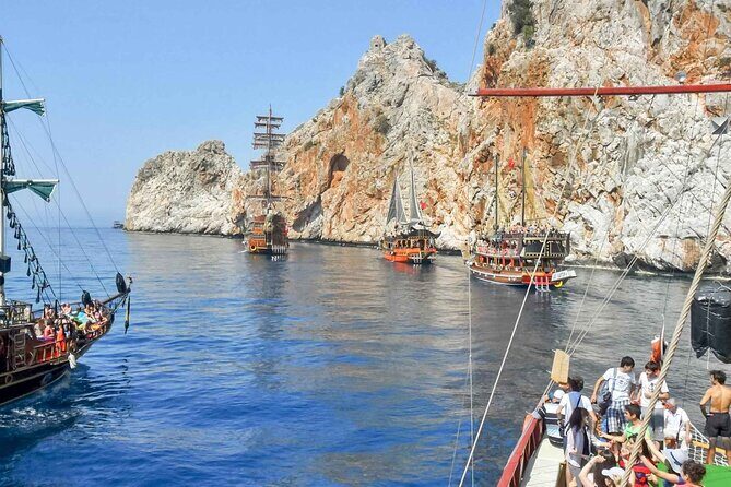 Alanya Pirate Boat Tour with Lunch, Soft Drinks & Transfer - Key Points