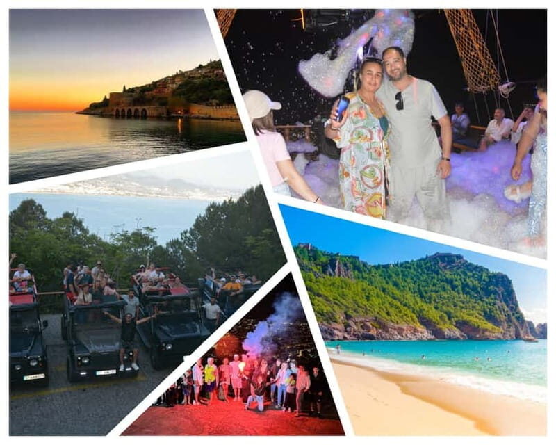 Alanya: Sunset Party Boat, Jeep, Cleopatra Beach & Dinner - Starting with the Highlights: Cleopatra Beach and Beyond