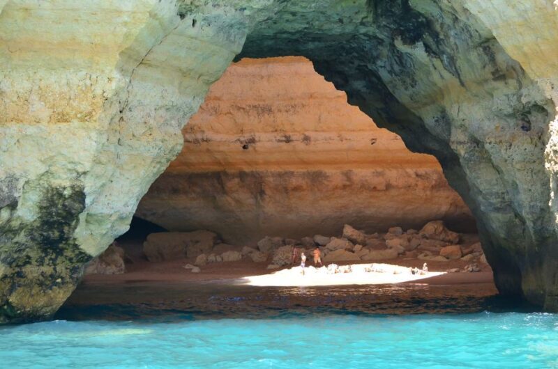 Albufeira: Dolphin Watching and Benagil Cave Boat Cruise - Entering the Benagil Cave and Other Sea Caves