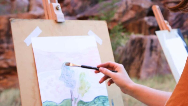 Alice Springs: Simpsons Gap Sunset Watercolor Painting Class - Walking Through the Experience