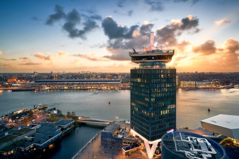 Amsterdam: A'DAM Lookout Entry Ticket with 2 Drinks - The Value of Your Ticket