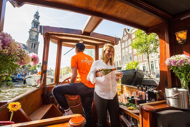 Amsterdam Canal Cruise in Classic Salon Boat With Drinks and Cheese - Key Points