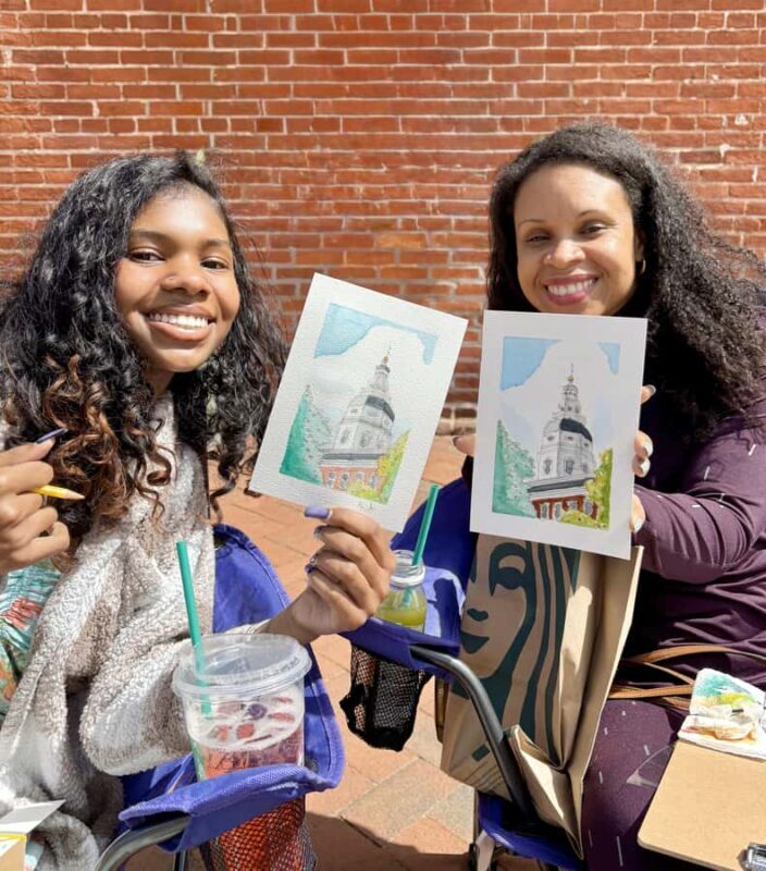 Annapolis: Outdoor Painting Activity at MD State House - A Detailed Look at the Annapolis Watercolor Experience