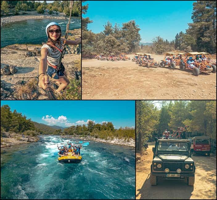 Antalya Outdoor Adventure: Rafting, Jeep & Quad w/Lunch - Key Points