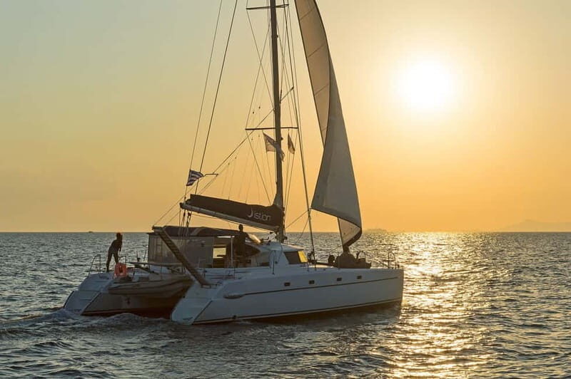 Athens Full-day catamaran cruise with meal & drinks - Key Points