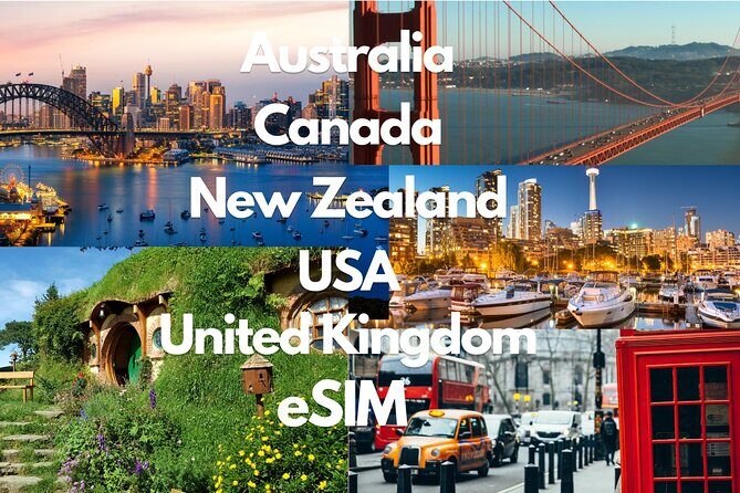 Aust, Canada, NZ, UK, USA Data eSIM : 10GB-15Days to 20GB-30Days - Engaging Meta Description