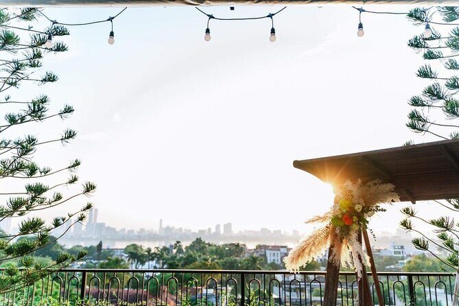Authentic Bun Cha Hanoi making - with skyline view of Westlake - A Deep Dive into the Hanoi Culinary Journey