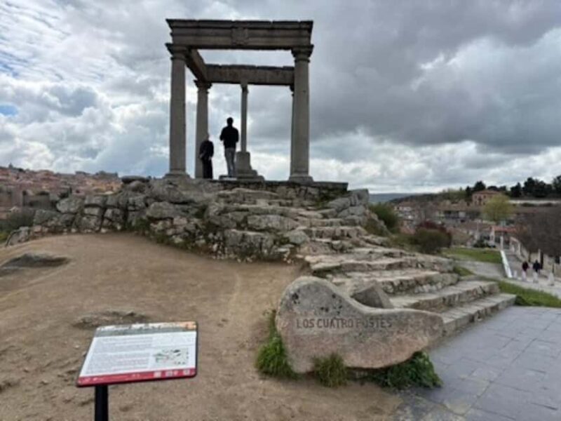 Avila: Half-day private tour in a minivan from Madrid - First Stop: The Monument of the 4 Posts—A Panoramic Spectacle