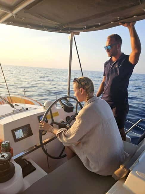 Ayia Napa: Sunset Catamaran Cruise with Snacks & Drinks - Sunset and Return Journey