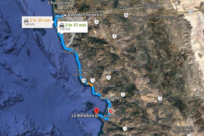 Baja Mexico one day regional tour - Key Points