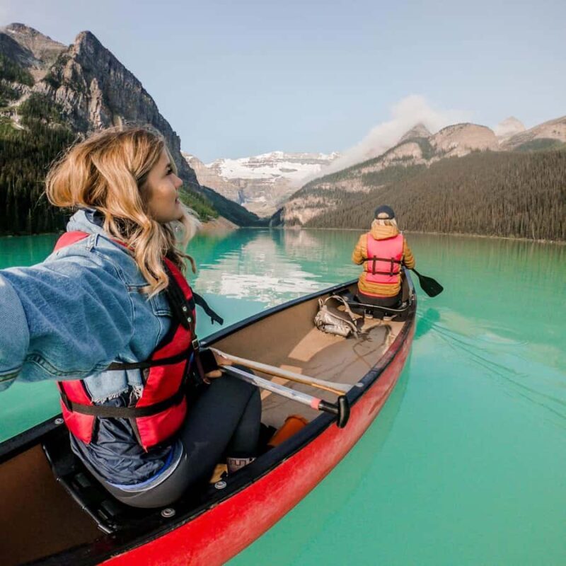 Banff: Lake Louise Guided Canoe & Moraine Lake Tour - Key Points