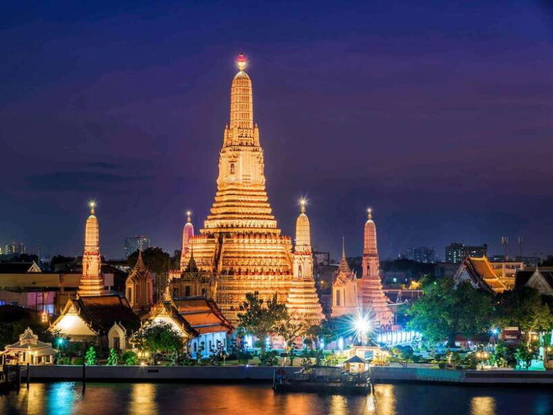Bangkok: Evening Tour with Wat Arun, Wat Pho & Tuk Tuk Ride - Key Points