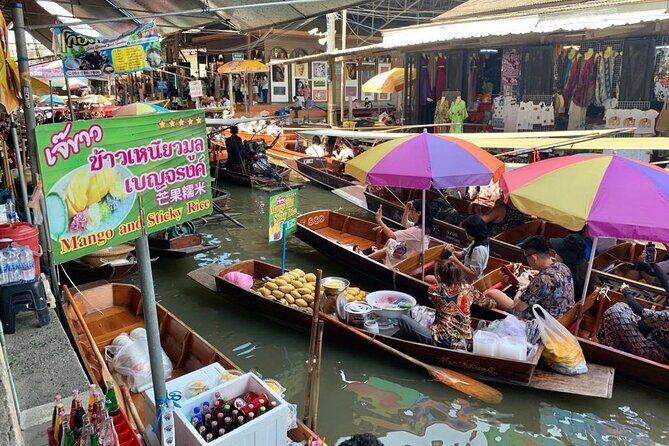 Bangkok: Floating Market and Train Tour with Guide in Spanish and English - Key Points
