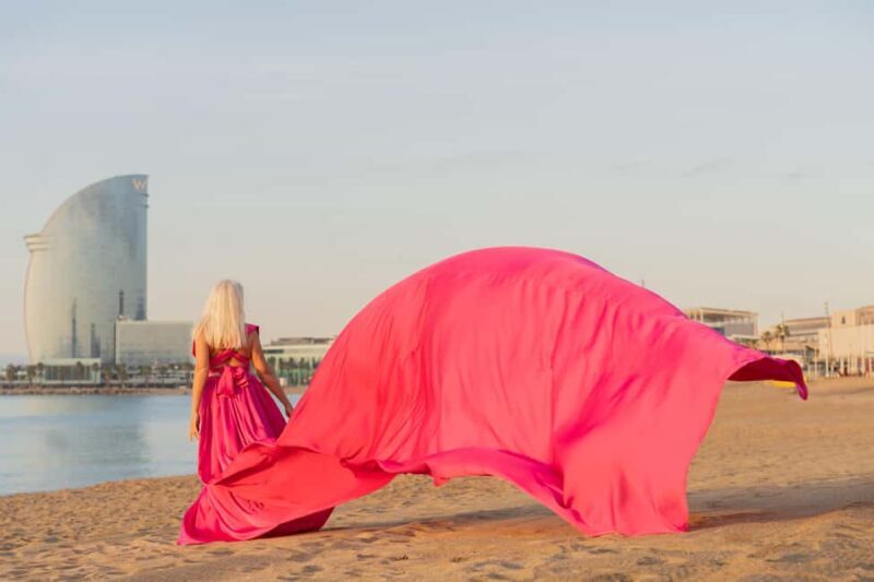 Barcelona: Magic Pink Flying Dress Photoshoot - Who Will Love This Experience?