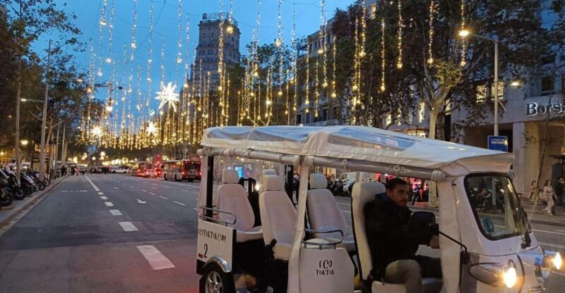 Barcelona: Private Christmas Lights Tour by Eco Tuk Tuk - A Bright and Charming Spin Through Barcelona’s Christmas Lights