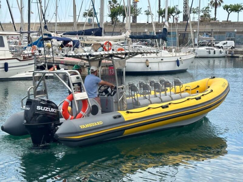 Barcelona: Speed boat skyline view - Key Points