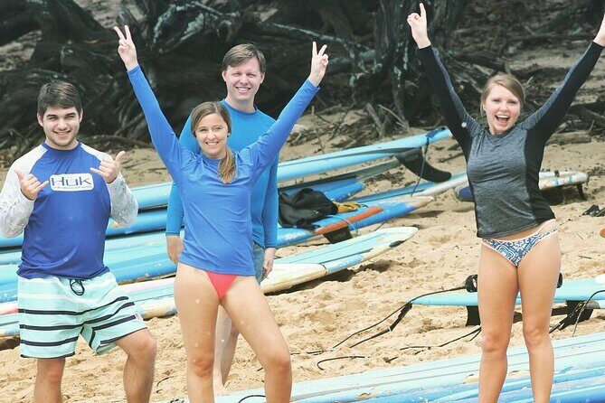 Beginner Surf Lesson at North Shore Haleiwa, Oahu - Out in the Water: Catching Waves
