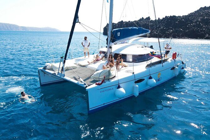 Best of Santorini Private Half-Day Catamaran Cruise with transfer and meal - Frequently Asked Questions