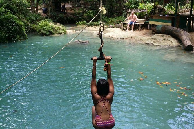 Blue Hole Waterfall & Beach Break Shore Excursion from Port of Falmouth - Relaxation at Bamboo Blu Beach