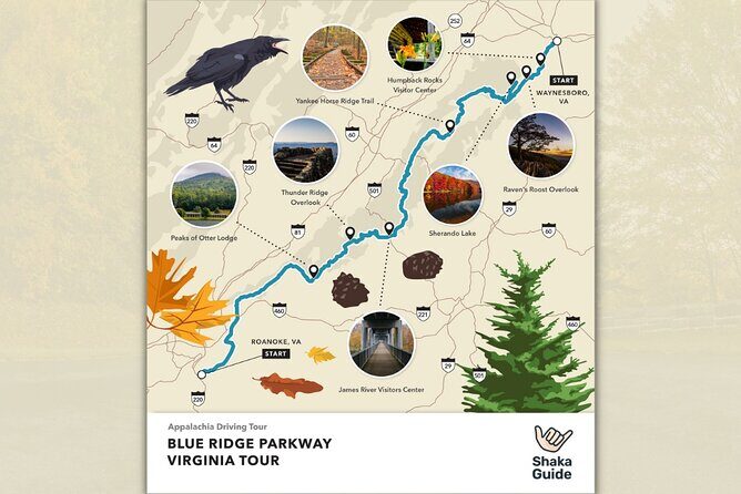 Blue Ridge Parkway Virginia Self-Guided Audio Tour - Key Points