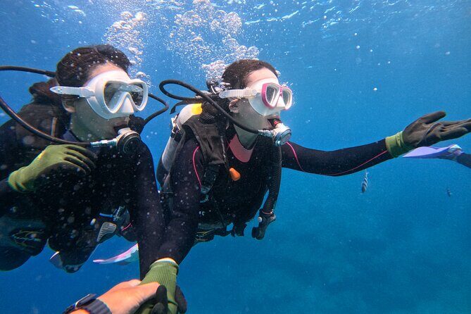 Boat entry diving at the Blue Cave in Onna Village, Okinawa! - Who Should Consider This Tour?