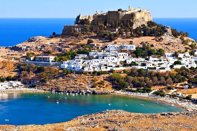 Boat Trip to LINDOS with Swimming Stops at Anthony Quinn's & Tsambika Bays - Key Points