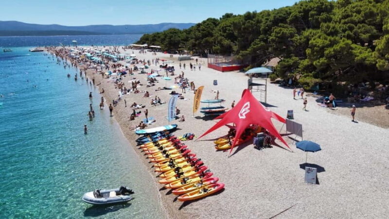 Bol: Zlatni Rat Beach Kayak Tour with Snorkeling - Key Points
