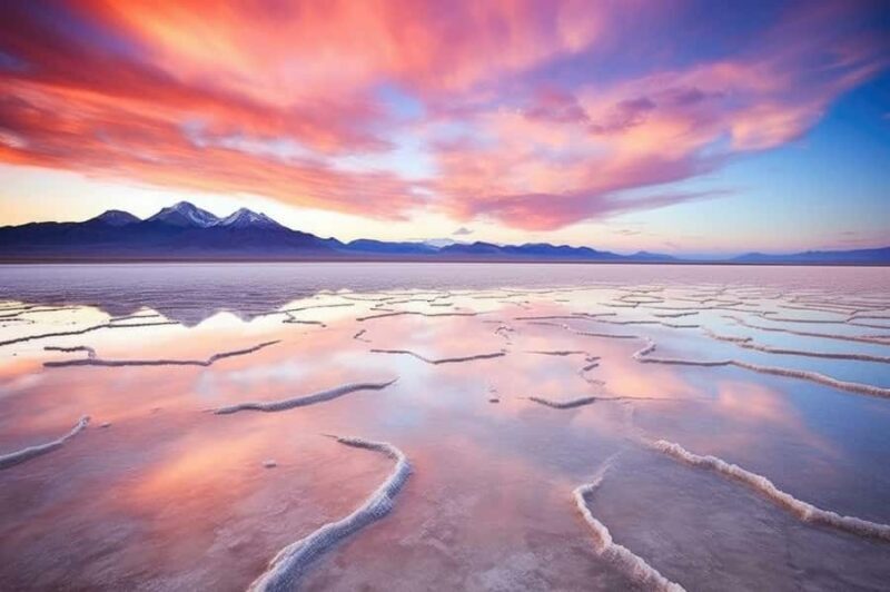 Bolivia: Sunset on the Salar de Uyuni salt flats - Discovering the Salar de Uyuni Sunset Tour
