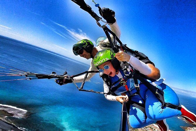 BRONZE tandem paragliding flight in South Tenerife, free pick up - Key Points