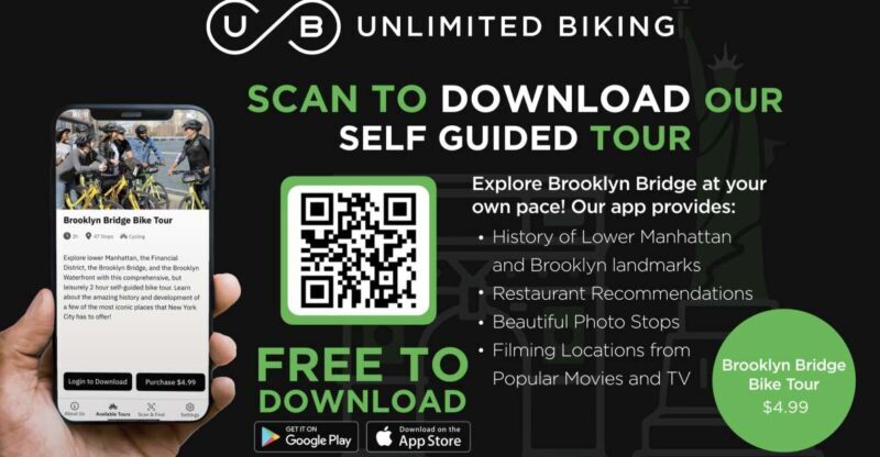 Brooklyn Bridge Self-guided Bike Tour App - Audio + Written - Brooklyn Bridge Self-guided Bike Tour App – Audio + Written