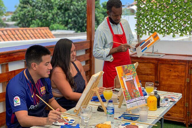 Brunch And Paint in a secret rooftop - An In-Depth Look at the Brunch and Paint Experience in Cartagena