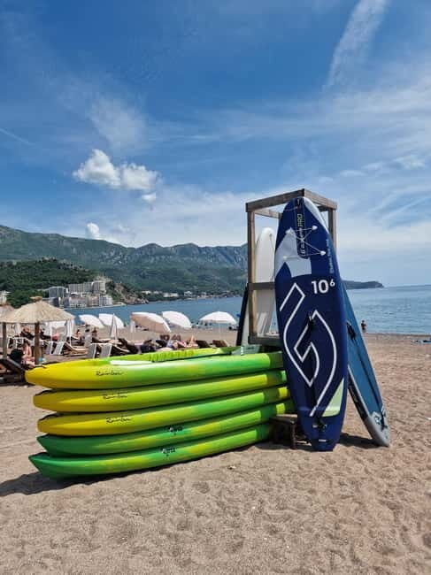 Budva: Kayak or SUP Rental with Training and Routes - The Experience of Paddling Along the Coast