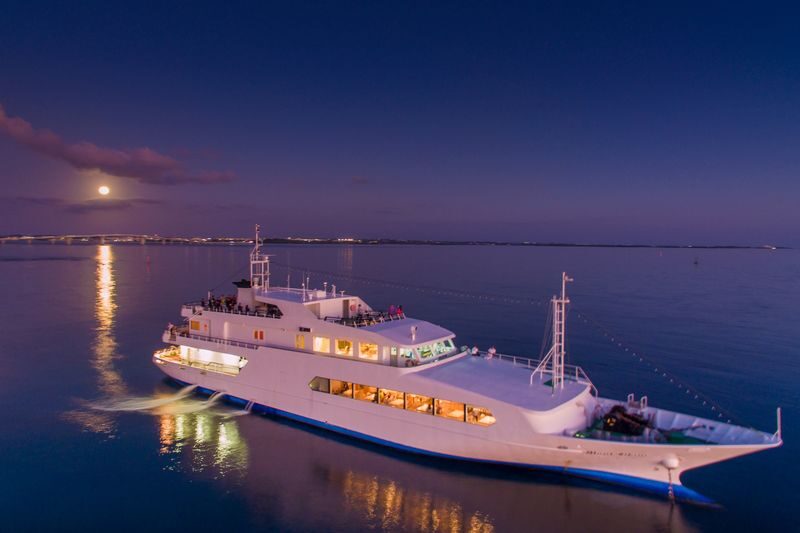 Buffet Cruise in Miyako Island Okinawa - The B1 Aqua Lounge: fish viewing without getting wet