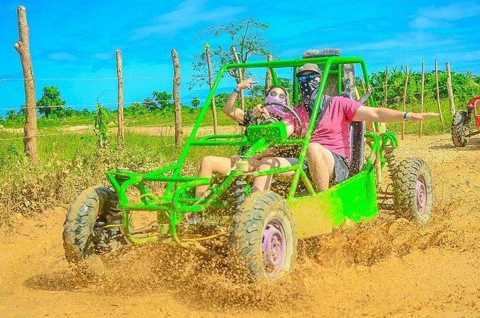 Buggy Adventure Punta Cana to Macao Beach and Taino Cave Tour - Key Points